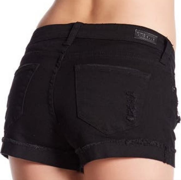 STS BLUE (SEETHRUSOUL) Mid-Rise Boyfriend Distressed Denim Shorts - Picture 8 of 8